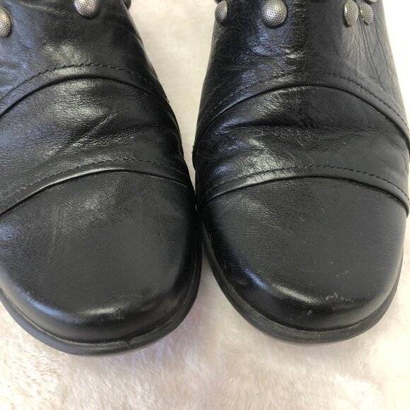 Romika Black Leather Mule Clogs Size 37 (6.5) - Picture 4 of 12